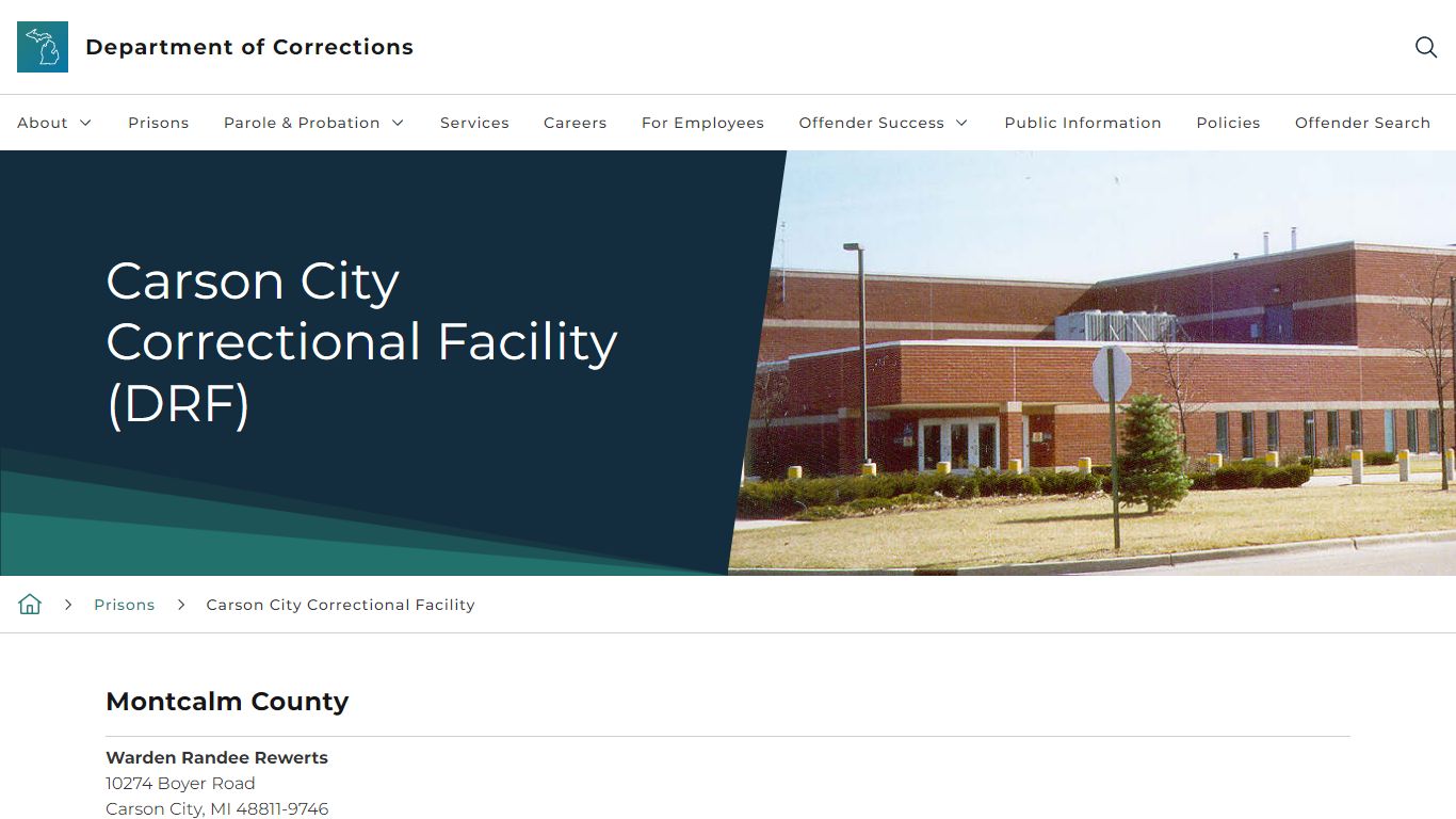 Carson City Correctional Facility (DRF) - State of Michigan